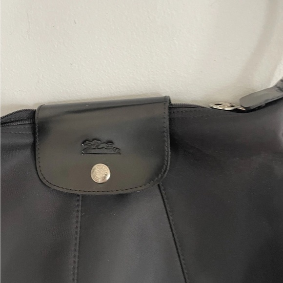 Longchamp Le Pliage Black Hobo Bag Small / Mini Size 9 x 11” - Picture 2 of 6